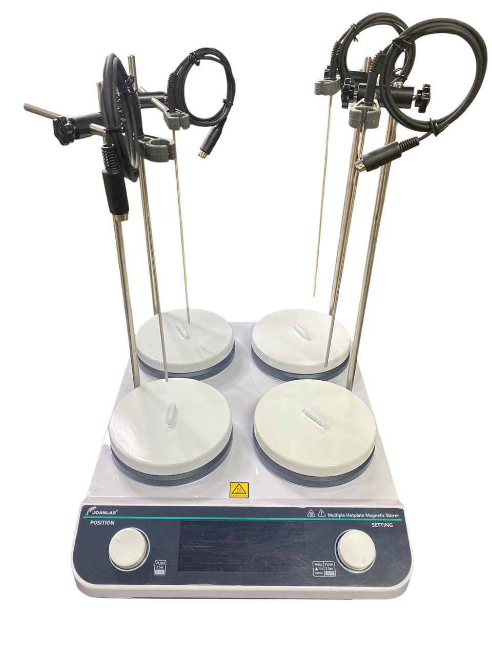 PLANCHA DE CALENTAMIENTO C/AGITACIO DIGITAL MULTIPOSICION 4 pTS. TOPE ACERO INOX. COD: EQ-PLANCH8000 JOANLAB Mod. MHS4PRO - Imagen 2