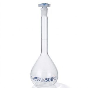 BALON AFORADO VIDRIO "A" CAP. 500 ML. TAPA PLASTICA 3.3. BOROSIL C/CERTF, Cod: VD-BAAFT72500 JOANLAB #16213