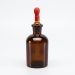 FRASCO GOTERO DE VIDRIO BOCA ESMERILADA C/VARILLA VIDRIO CAP. 50 ML.Cod: VD-FGCVT8052A AMBAR, JOANLAB #1452-50