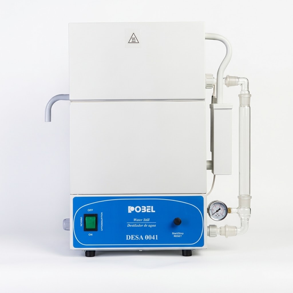 DESTILADOR AGUA METÁLICO, MODELO DESA - 4 L/H 8 L/H Y 12 L/H POBEL - Imagen 2
